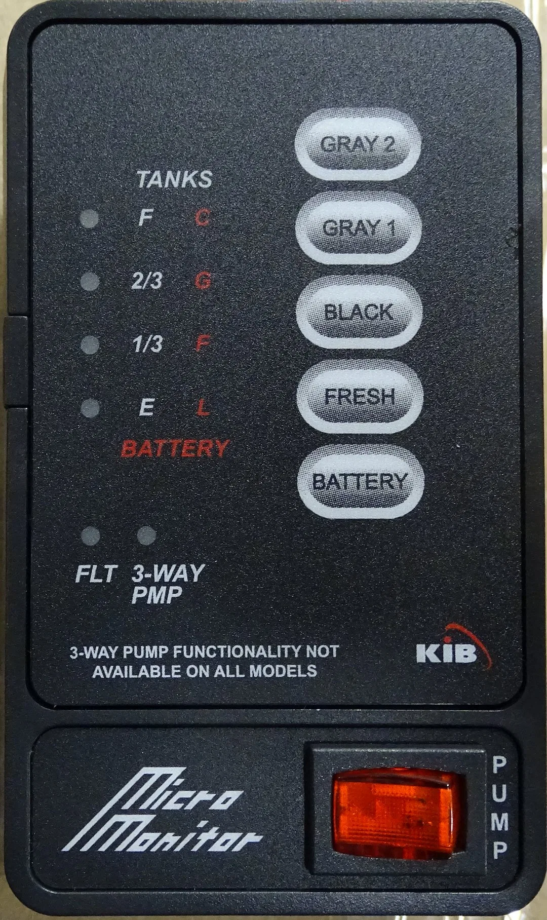 M28VB-OS – AM.TECH COMP Tank Monitor System Panel, For KIB Enterprises Tank Monitor Systems Vertical Black